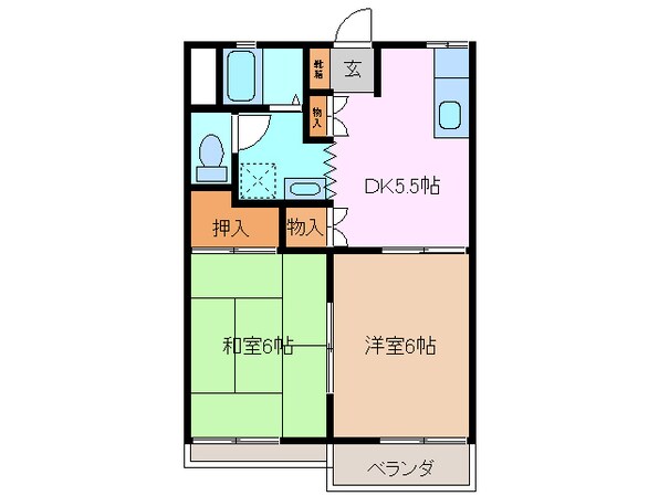 霞ケ浦駅 徒歩14分 2階の物件間取画像